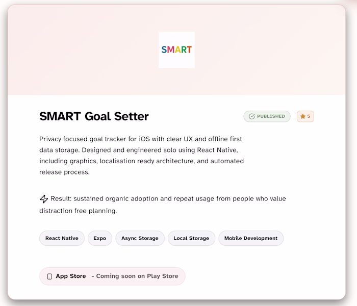 Published privacy first iOS goal