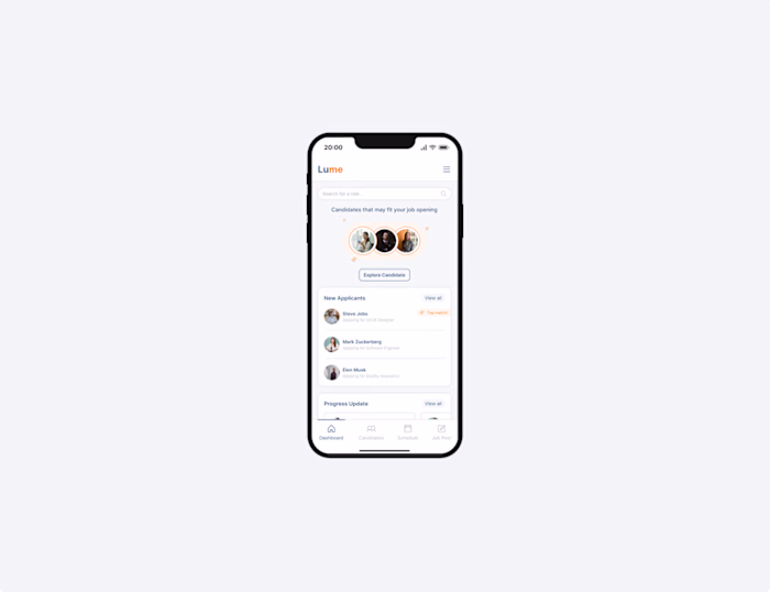 Lume AI-Powered Hiring Platform Design