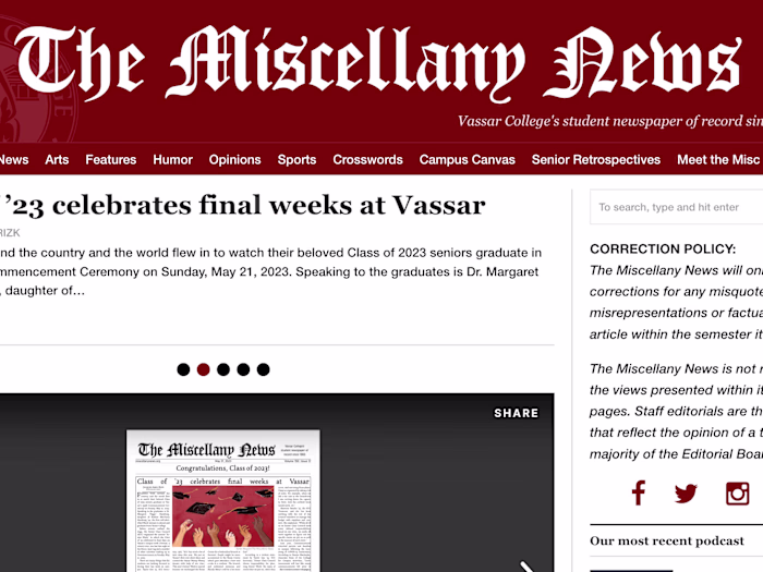 Webmaster at a College Newspaper