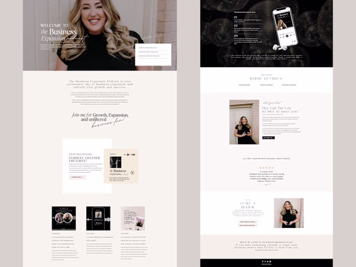 Custom Podcast Landing Page