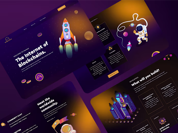 Horizon Blockchain coin landing page