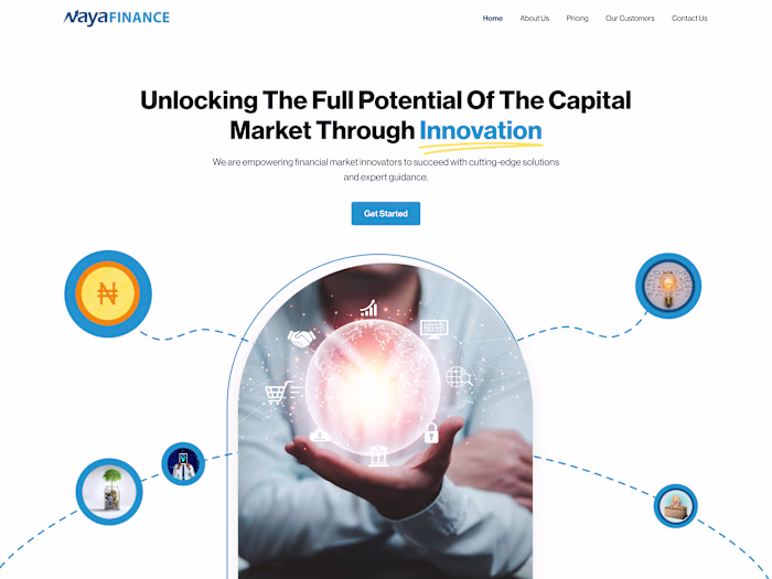 Website for a finance company