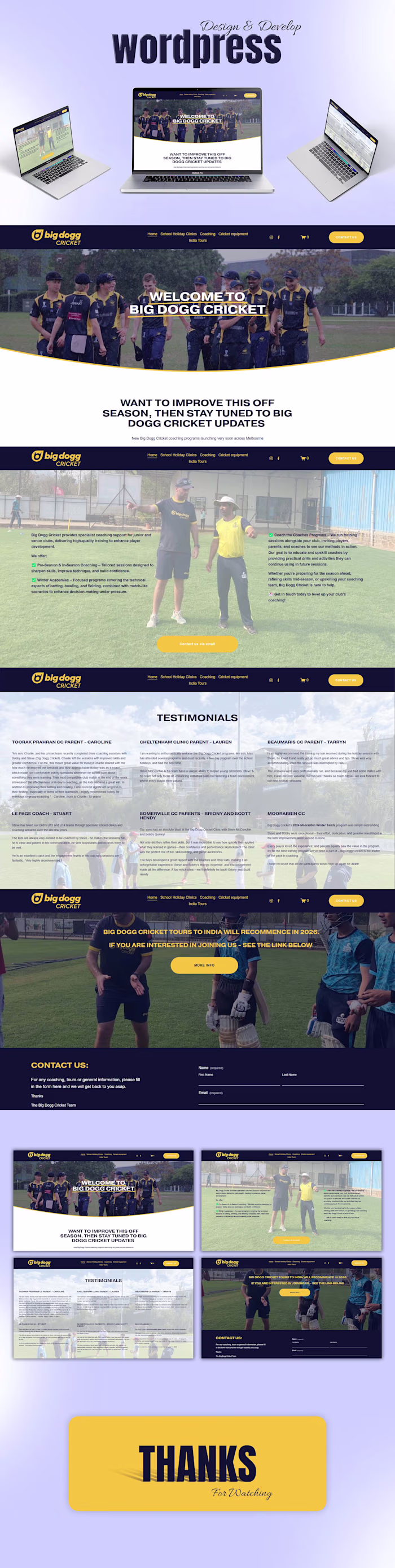 Big Dogg Cricket Website