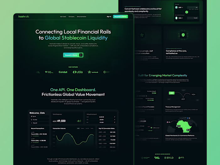 Fintech SaaS Dashboard UI/UX for Stablecoin Liquidity Platform