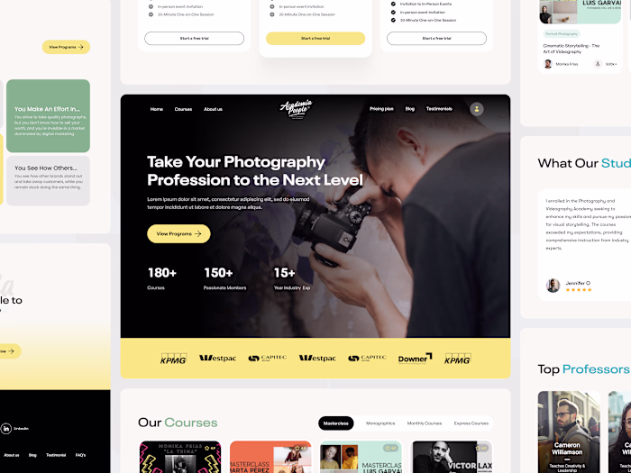 Landing Page Design for Academia People