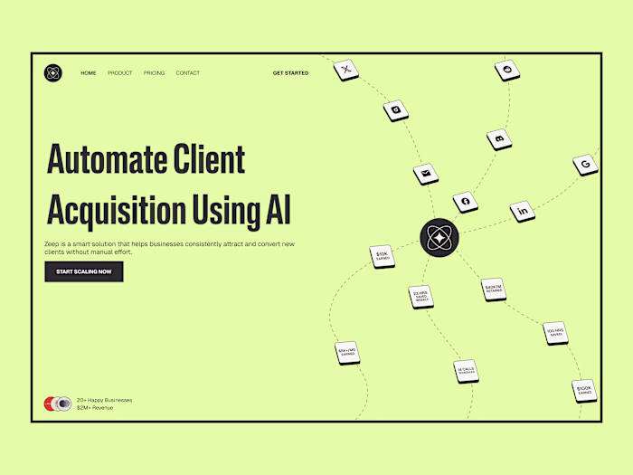 Current WIP design for an AI Company. Can't wait to build th...