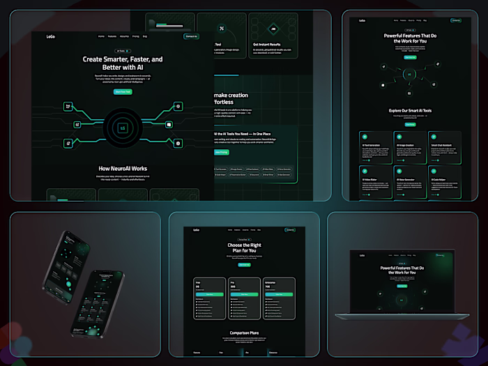 AI Platform Website – Figma UI/UX + Webflow Development