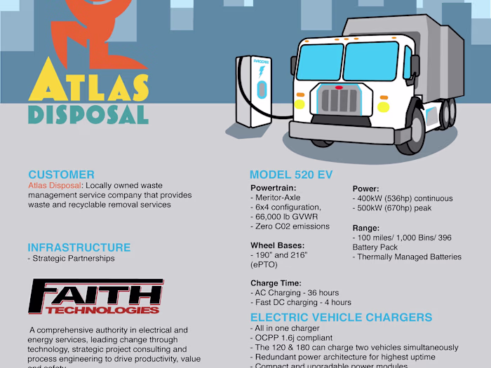 Peterbilt 520 EV Infographic