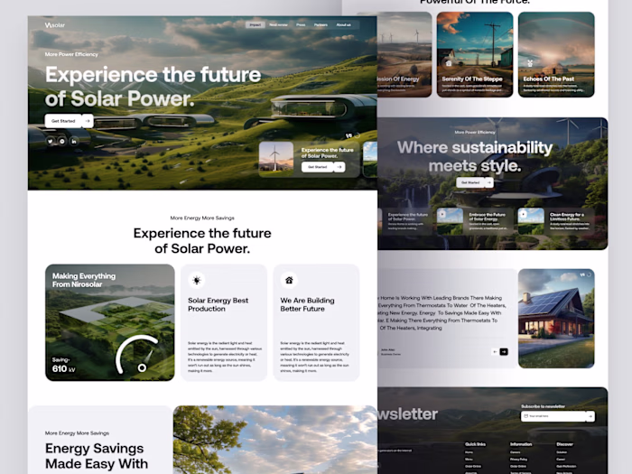 Nirusolar Renewable Energy Landing Page Design