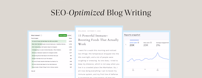 SEO-Optimized Blog Writing for Lifestyle Brands