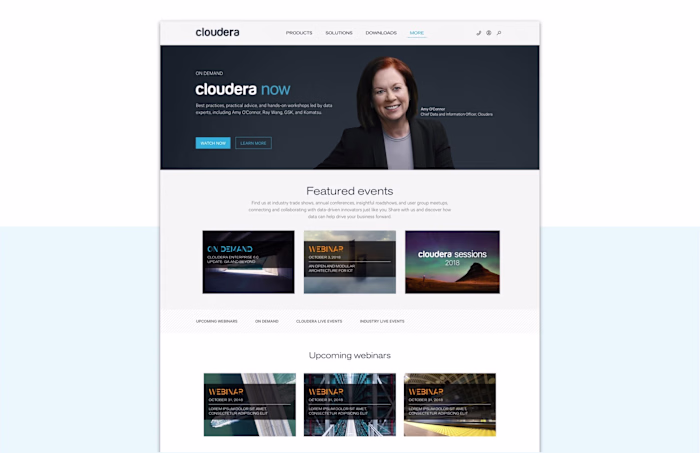 Cloudera Online Events Template Design