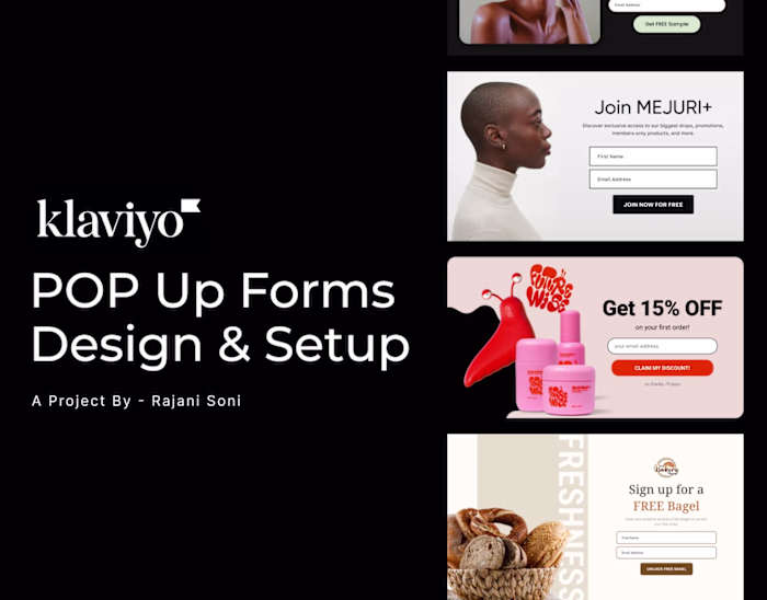 Klaviyo Email Pop Up Design & Setup