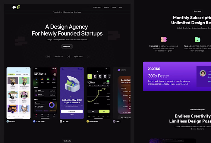 Tuono — Design Subscription Agency Template