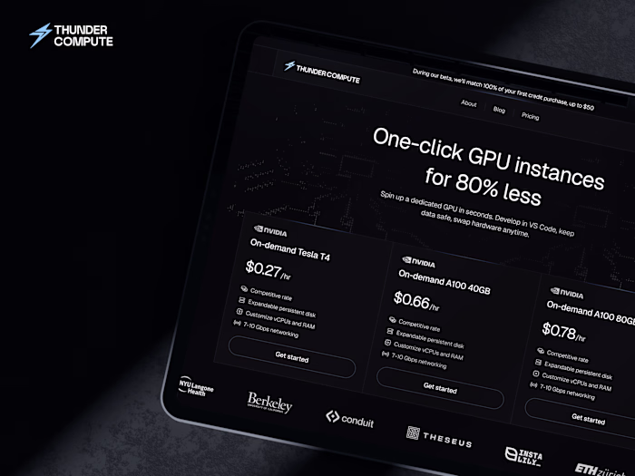 Thunder Compute | Website Redesign & Development