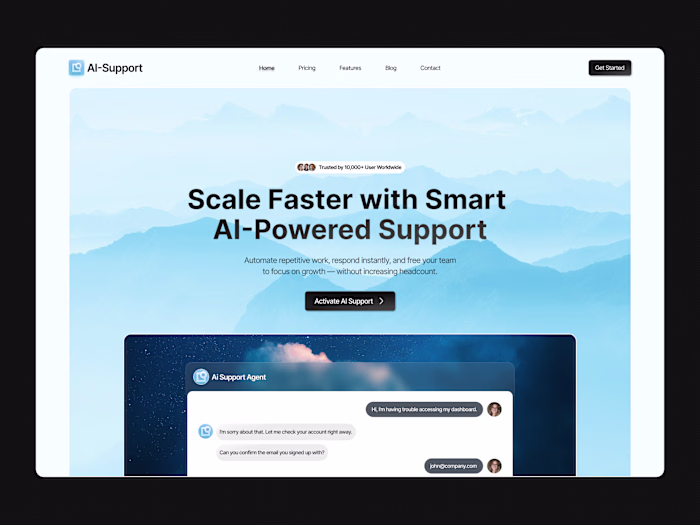 Built a modern AI support