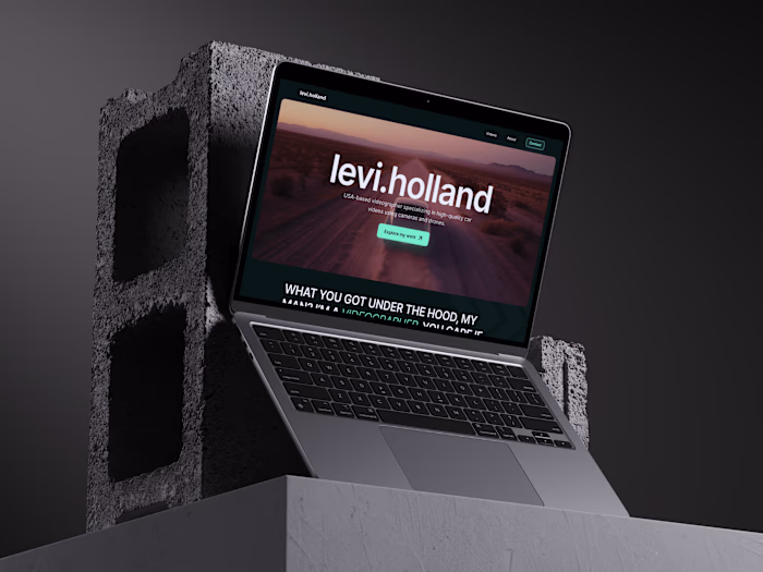 Showcasing Levi Holland’s skills with a new online presence