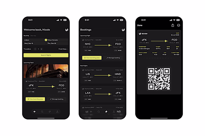 Boom Supersonic Mobile Design
