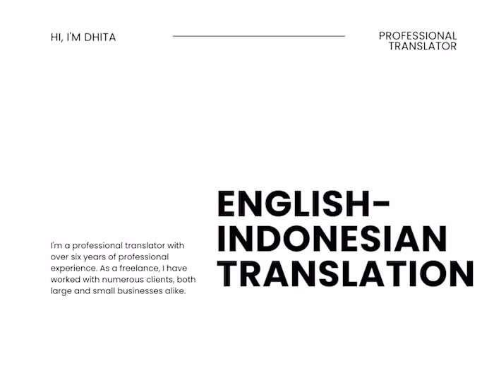 Translate from English to Indonesia