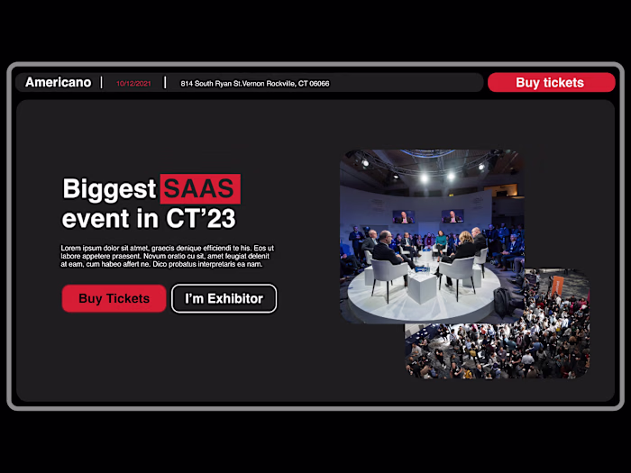 Landing Page Design for SAAS Companies Event