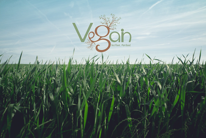 VeganGain Logo for Plant Based Living for Better Planet 
