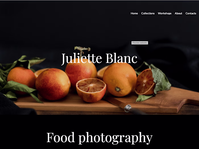 Website Development for Food Photography
