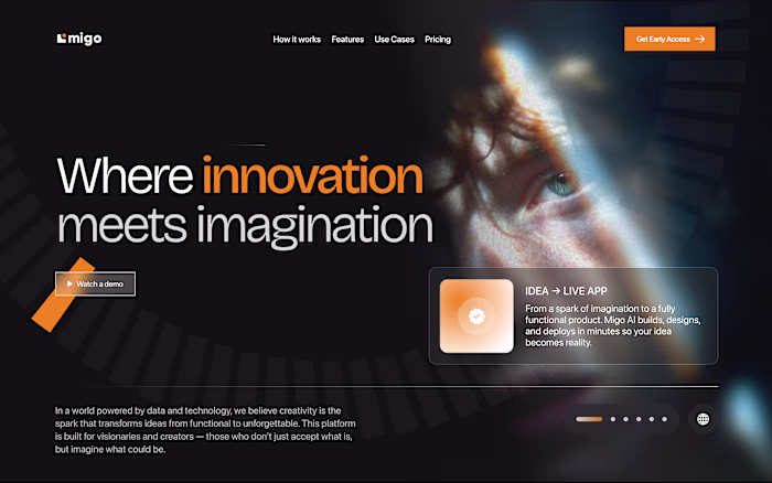 Website Design for Migo AI*