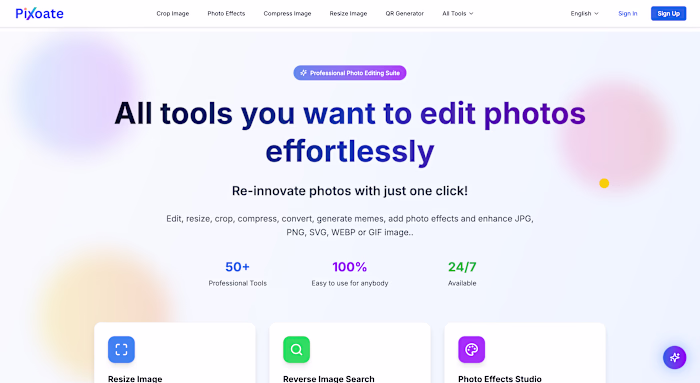 Pixoate Online Photo Editor - SAAS