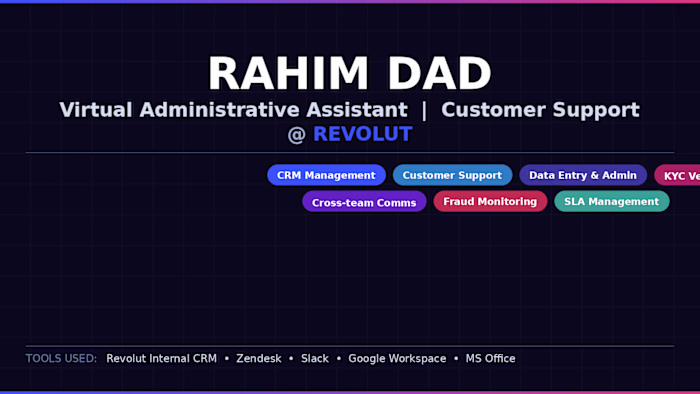 Strategic Customer Success & FinTech Operations (Revolut)