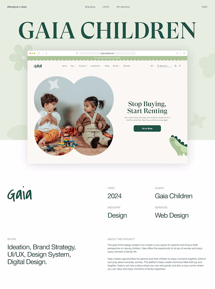 UI/UX Design for GAIA: Brand Identity & Website design