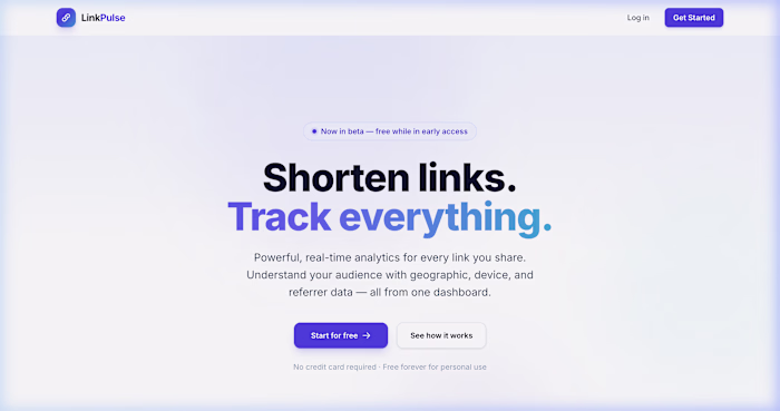 LinkPulse (SaaS URL Shortener)