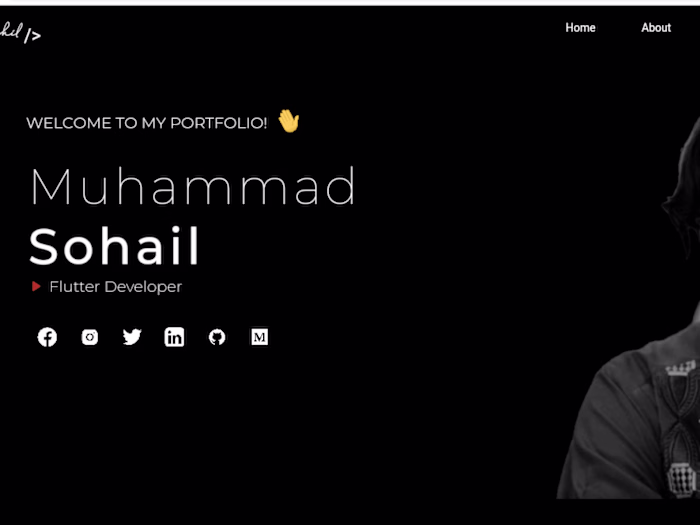 Sohail Portfolio build in Flutter 