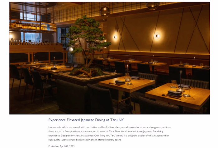 The Rice Factory NY - Monthly Articles & Restaurant Reviews