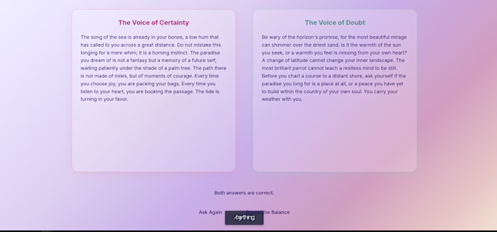 The Oracle is a tiny decision tool built to cut through over...