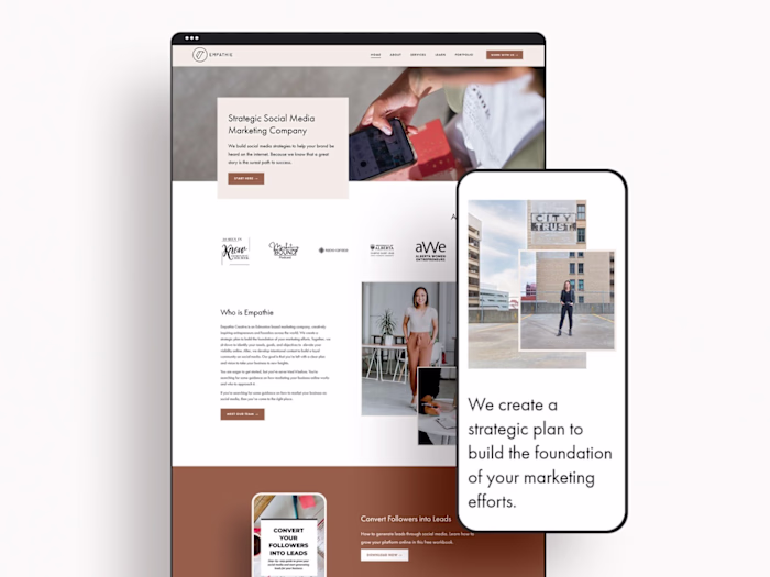 Empathie Creative Studio Squarespace Website