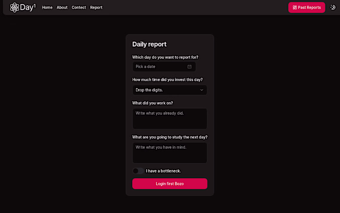 Day1: Your Daily Reporting Tool