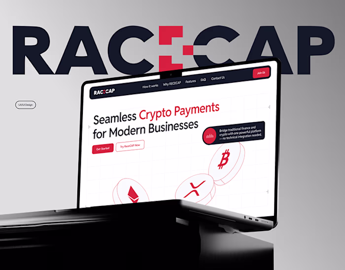 RaceCap Website UX/UI Design