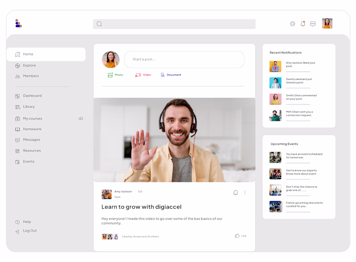 Digiaccel Learning Community Platform for Upskilling