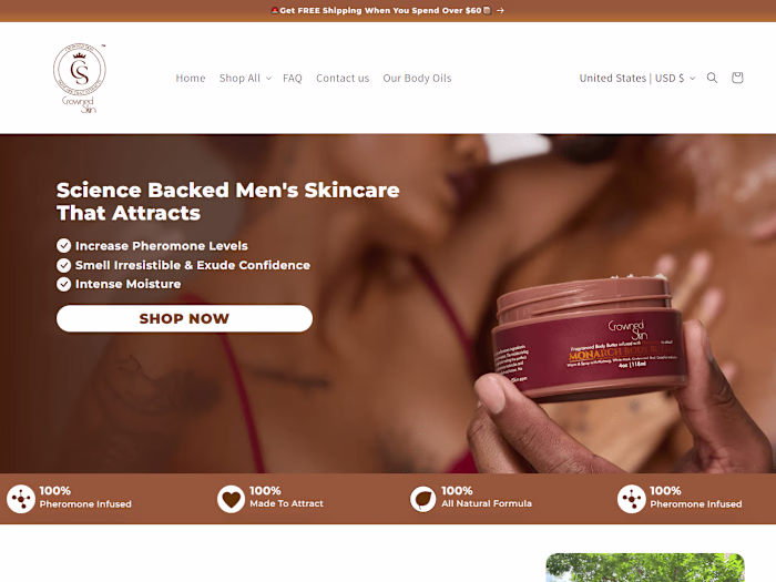 Homepage & Product Page Redesign for Crowned Skin