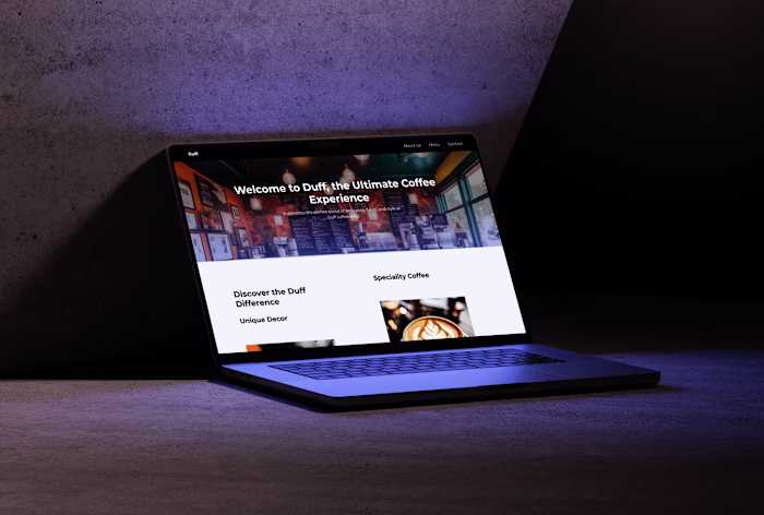 Duff Coffee Shop Full Web Design