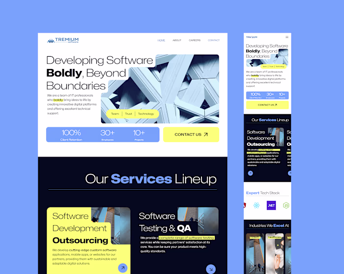 Tremium Software - Branding & UI/UX Design