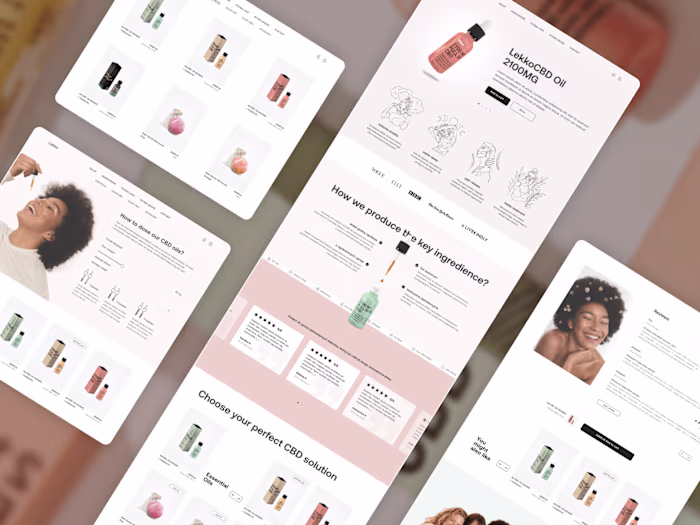 E-commerce website design for a subscription-based CBD brand