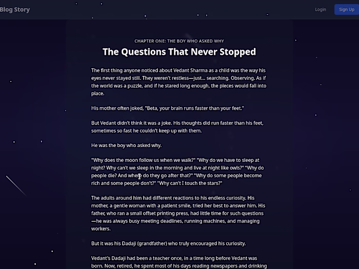 Space Story Book