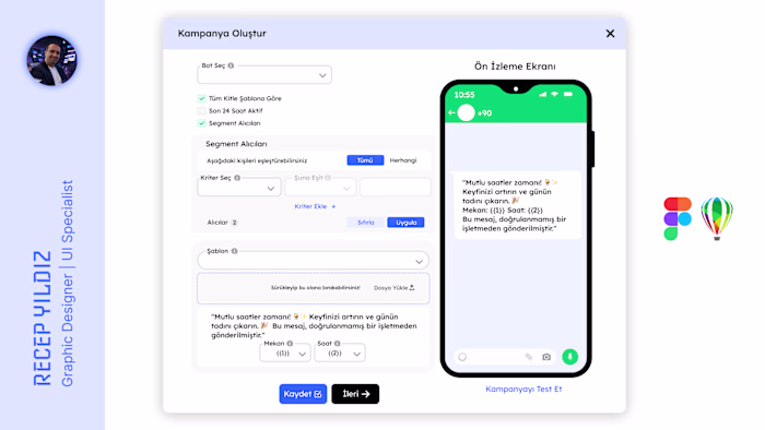 CRM Campaign Builder UI Design