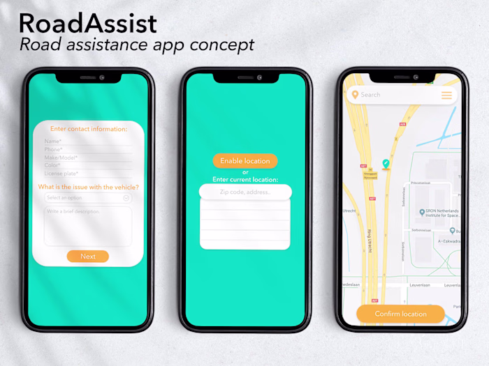Roadside Assistance App Concept