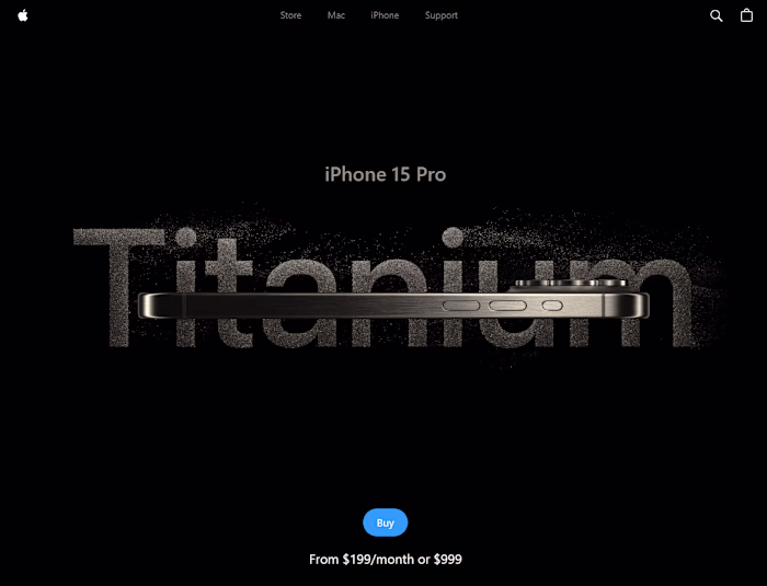 Apple iPhone Landing Page 3D(Reimagined)