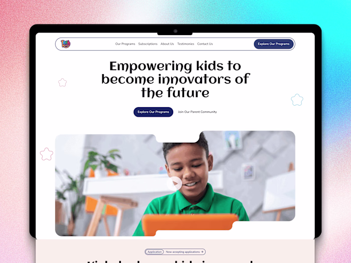 First Edtech website design that generated revenue of over 70%