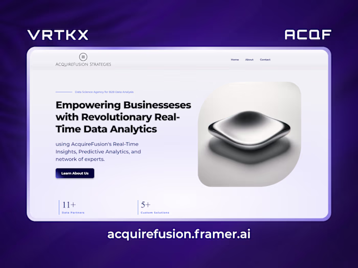 Branded Landing Page ✦ ACQF 🔹 EU Tech Startup – Data Science