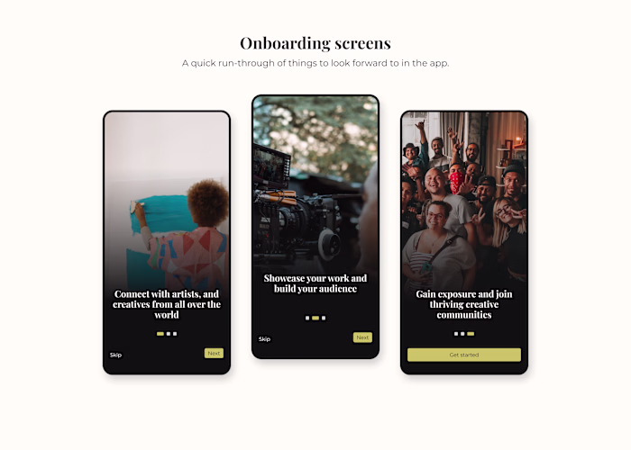 Art Crate - Mobile app design