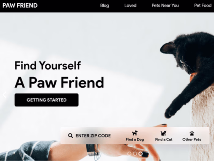 Paw Friend Customized Website design