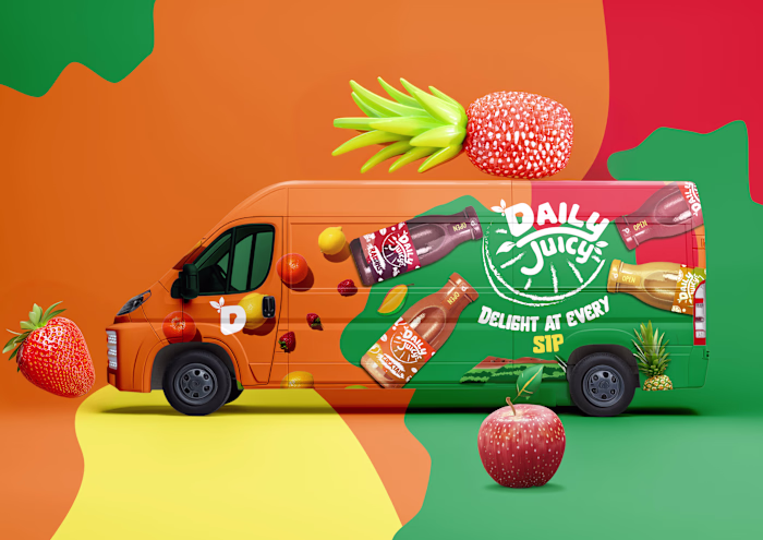 Natural Juice Brand - Brand Identity Design - Daily Juicy